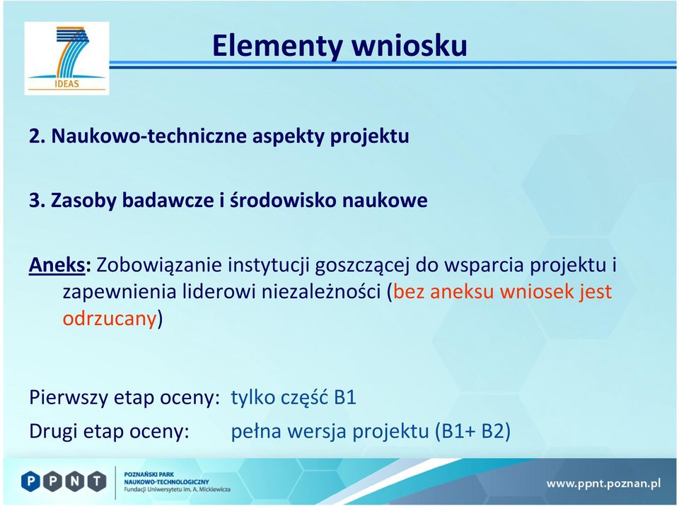 do wsparcia projektu i zapewnienia liderowi niezależności (bez aneksu wniosek