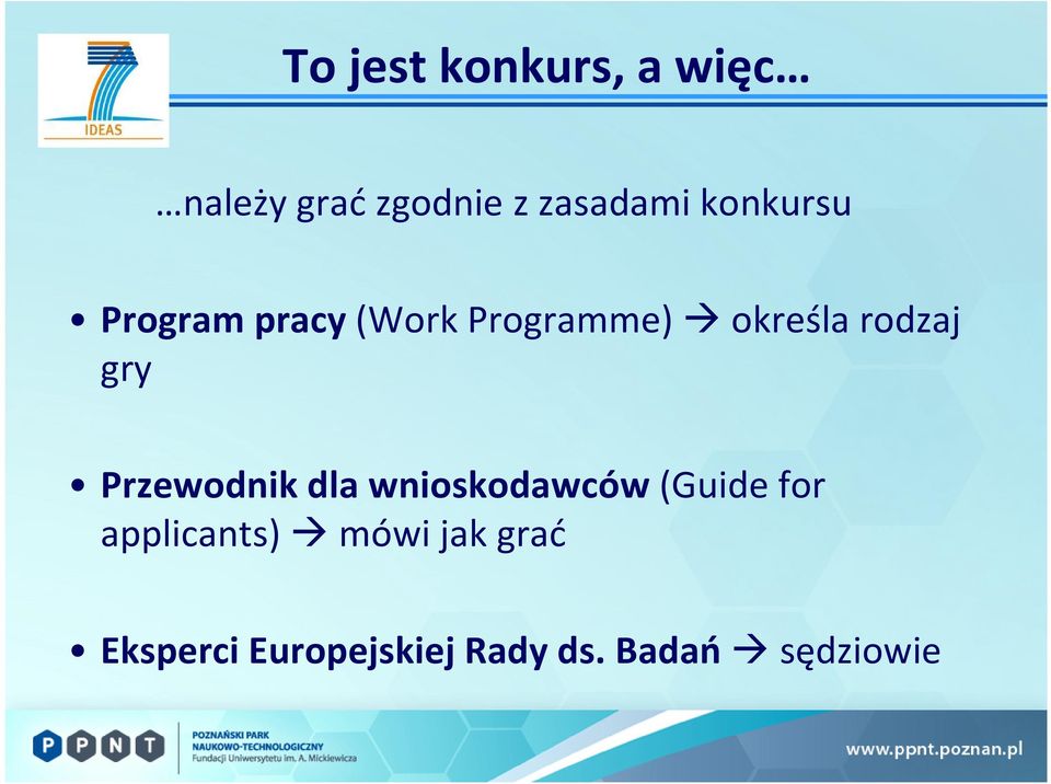 gry Przewodnik dla wnioskodawców (Guide for applicants)