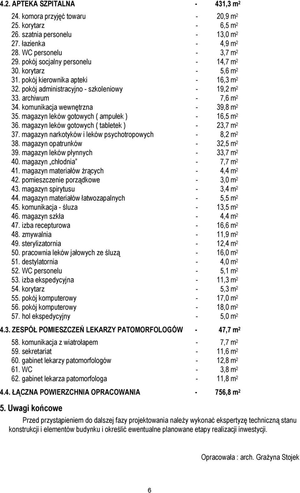 magazyn leó gotoyh ( ampułe ) - 16,5 m 2 36. magazyn leó gotoyh ( tablete ) - 23,7 m 2 37. magazyn narotyó leó psyhotropoyh - 8,2 m 2 38. magazyn opatrunó - 32,5 m 2 39.