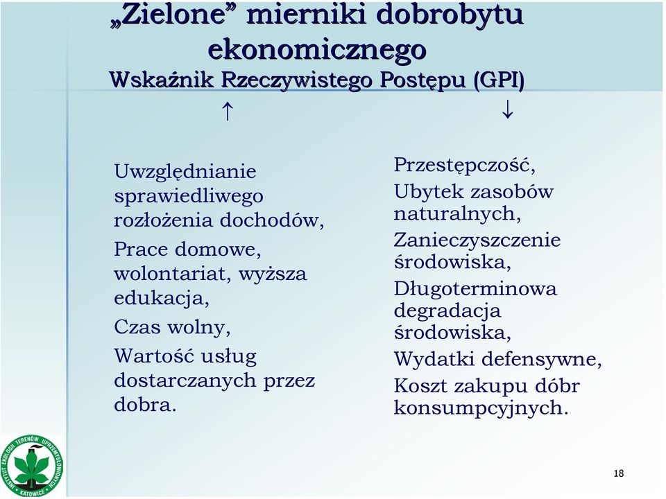 Wartość usług dostarczanych przez dobra.