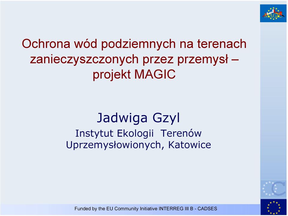projekt MAGIC Jadwiga Gzyl Instytut
