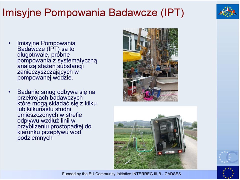 Badanie smug odbywa się na przekrojach badawczych które mogą składać się z kilku lub kilkunastu