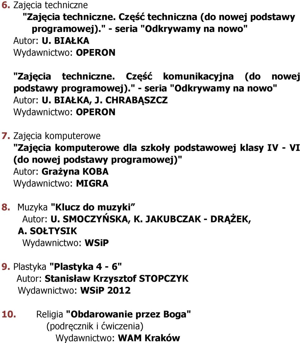 CHRABĄSZCZ Wydawnictwo: OPERON 7.