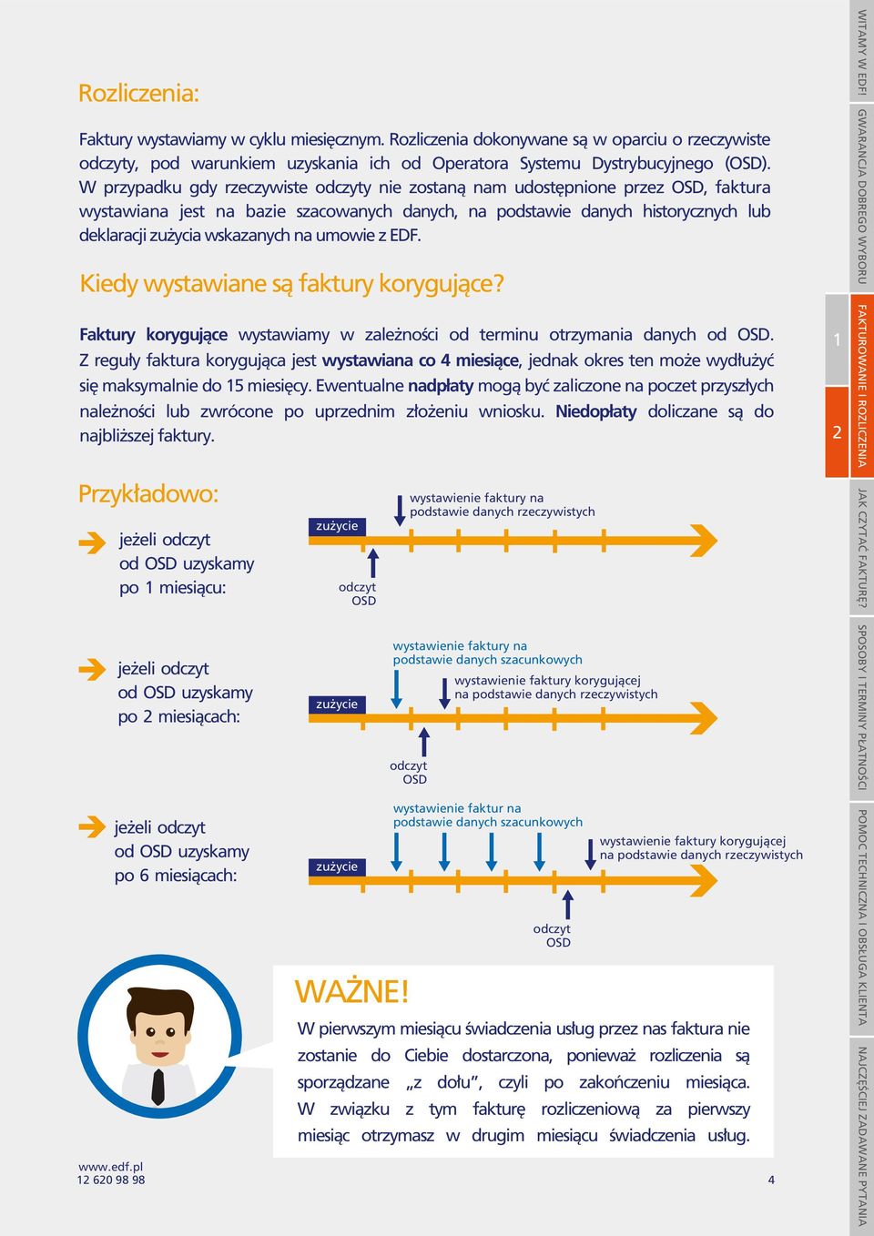 umowie z EDF. Kiedy wystawiane są faktury korygujące? Fakturykorygującewystawiamy w zależności od terminu otrzymania danych od OSD.