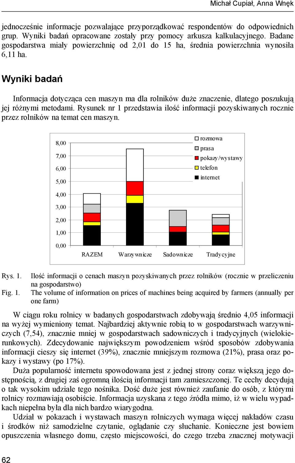 Wyniki badań Informacja dotycząca cen maszyn ma dla rolników duże znaczenie, dlatego poszukują jej różnymi metodami.