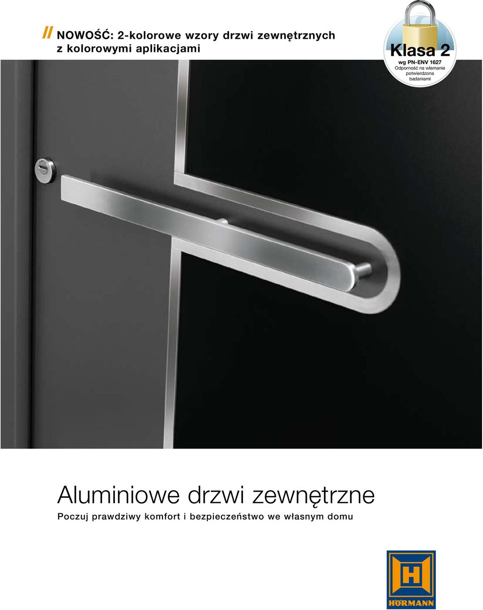 na włamanie potwierdzona badaniami Aluminiowe drzwi