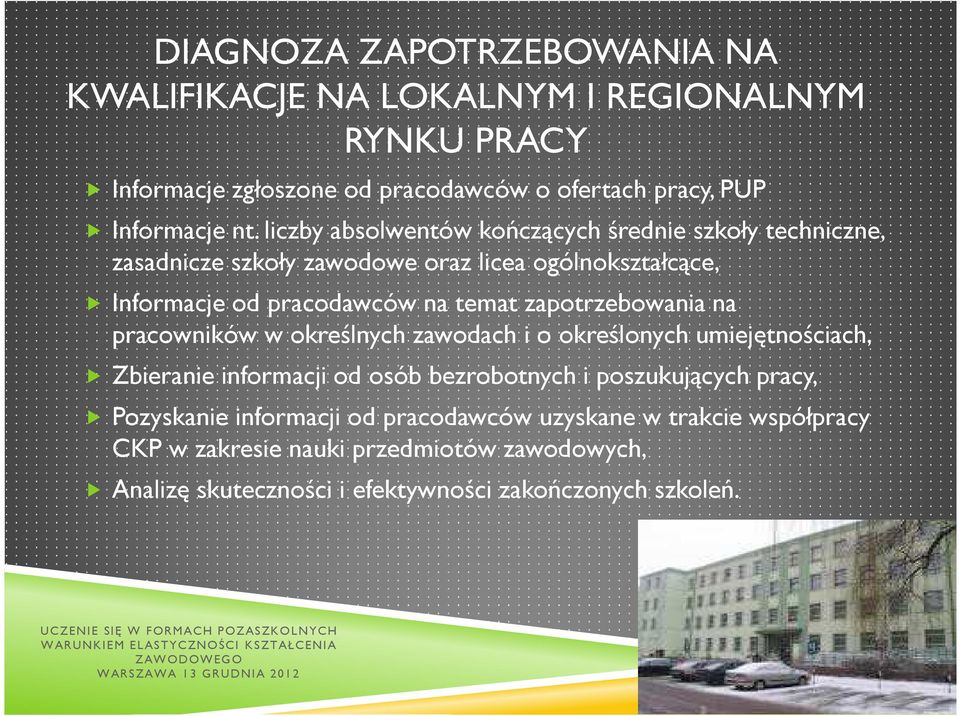 zapotrzebowania na pracowników w określnych zawodach i o określonych umiejętnościach, Zbieranie informacji od osób bezrobotnych i poszukujących pracy,