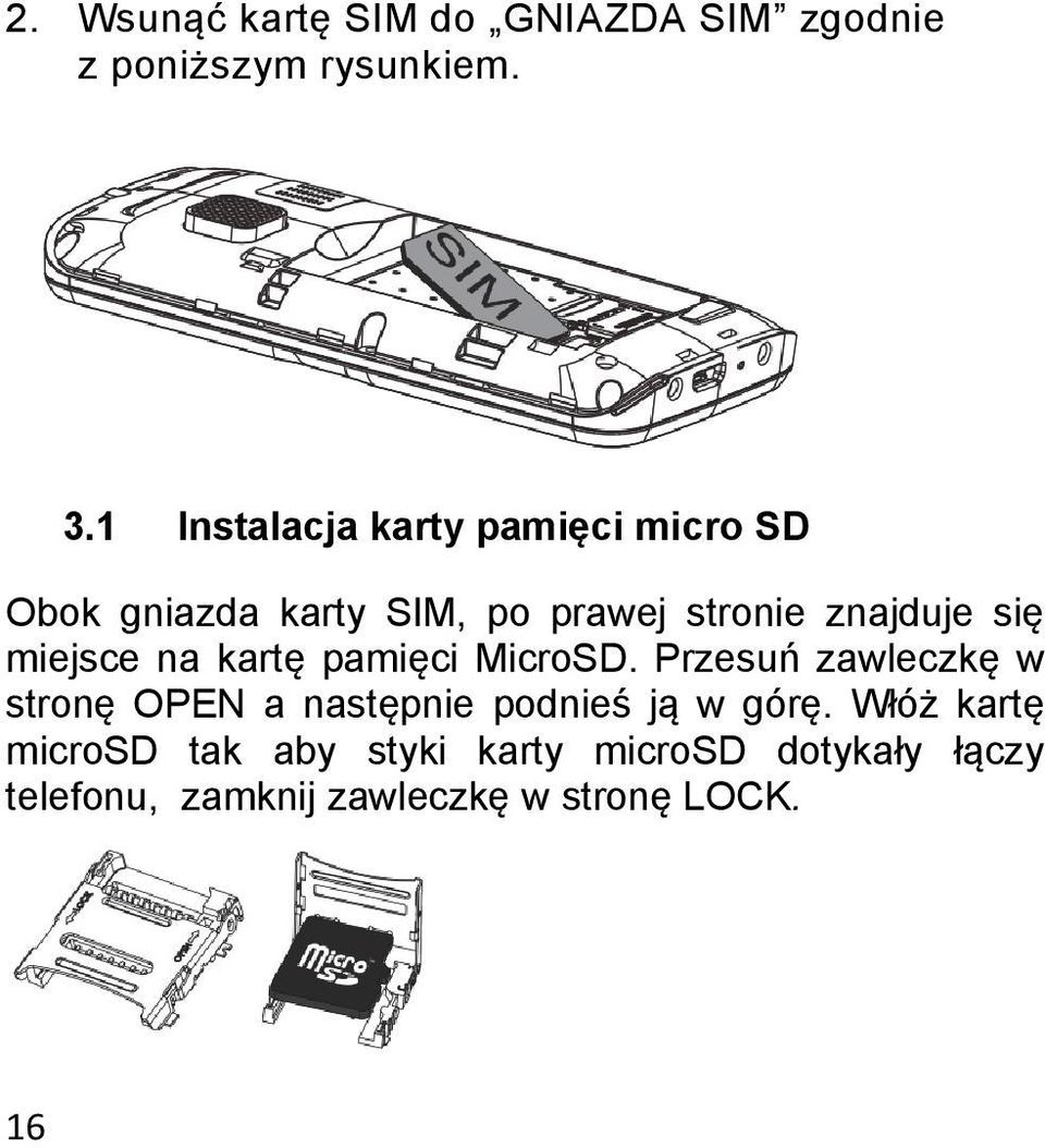 miejsce na kartę pamięci MicroSD.