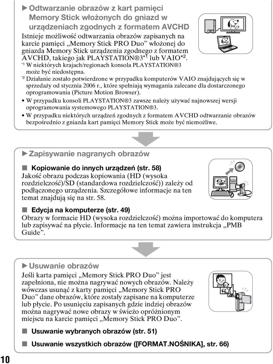 *2 Działanie zostało potwierdzone w przypadku komputerów VAIO znajdujących się w sprzedaży od stycznia 2006 r.