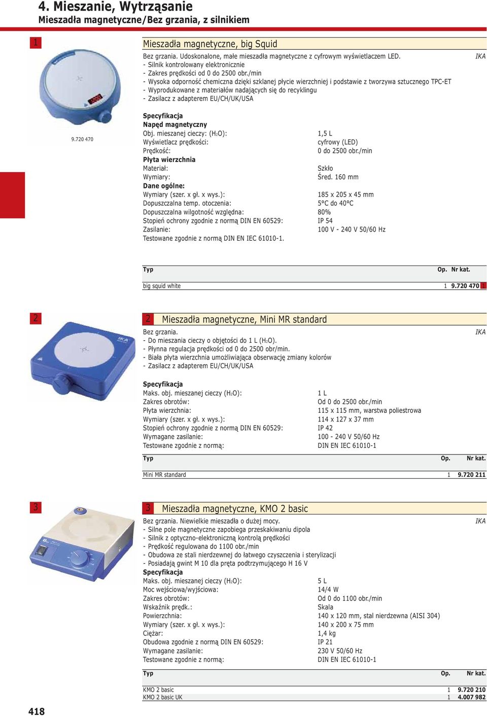 /min - Wysoka odporność chemiczna dzięki szklanej płycie wierzchniej i podstawie z tworzywa sztucznego TPC-ET - Wyprodukowane z materiałów nadających się do recyklingu - Zasilacz z adapterem