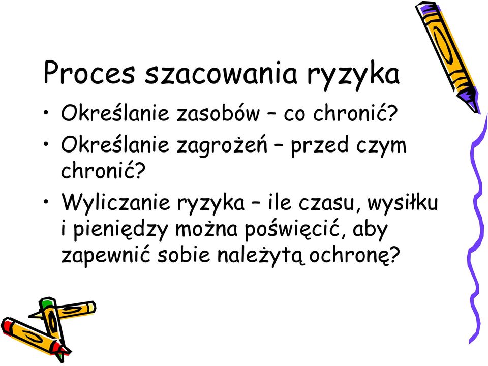 Wyliczanie ryzyka ile czasu, wysiłku i pieniędzy