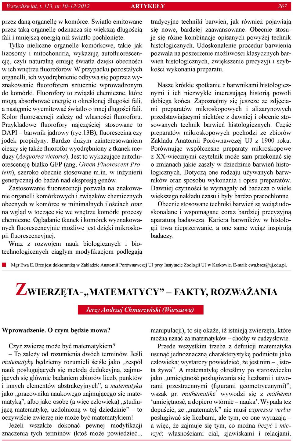 Tylko nieliczne organelle komórkowe, takie jak lizosomy i mitochondria, wykazują autofluorescencję, czyli naturalną emisję światła dzięki obecności w ich wnętrzu fluoroforów.