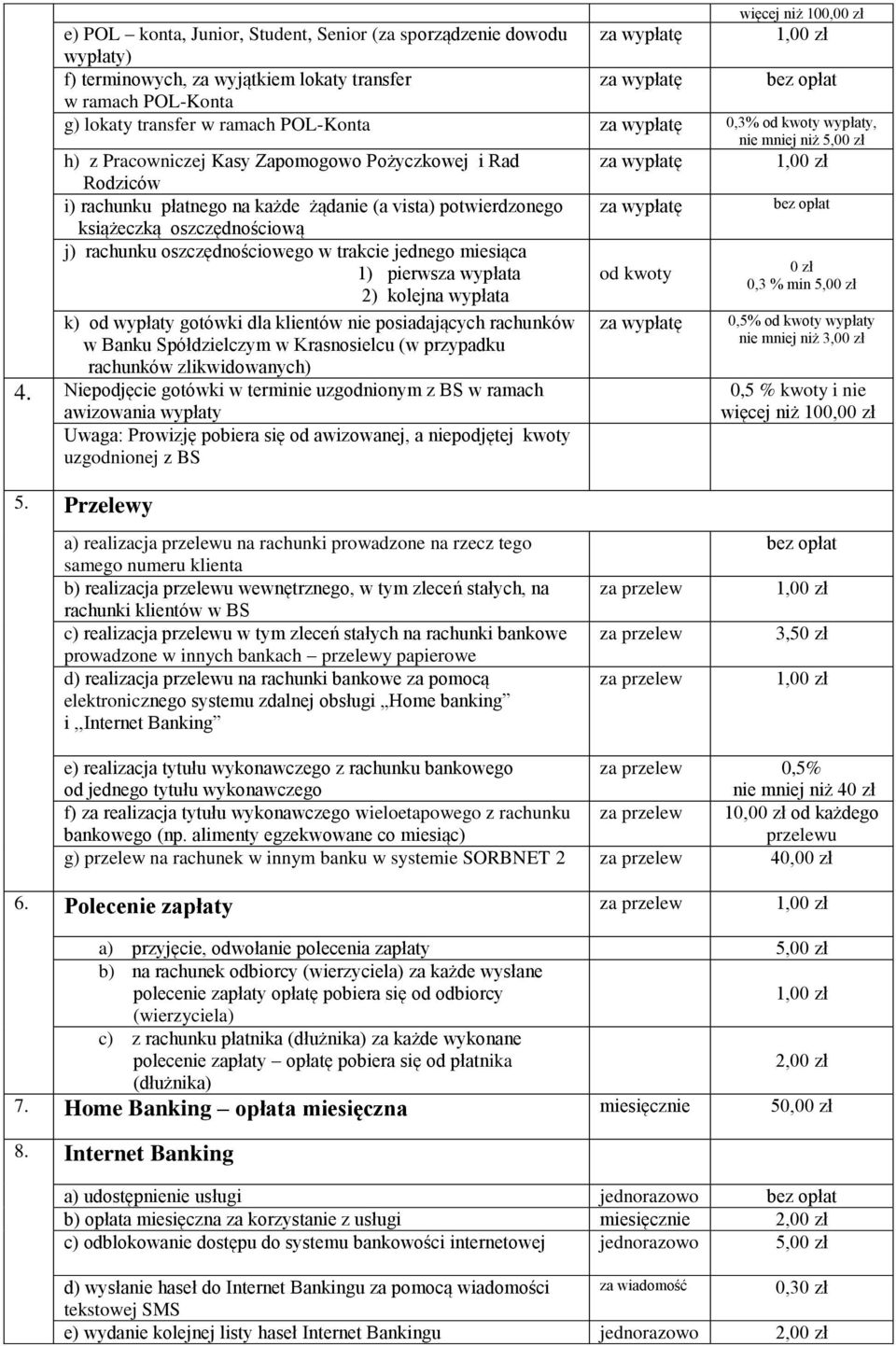 żądanie (a vista) potwierdzonego za wypłatę książeczką oszczędnościową j) rachunku oszczędnościowego w trakcie jednego miesiąca 1) pierwsza wypłata 2) kolejna wypłata k) od wypłaty gotówki dla