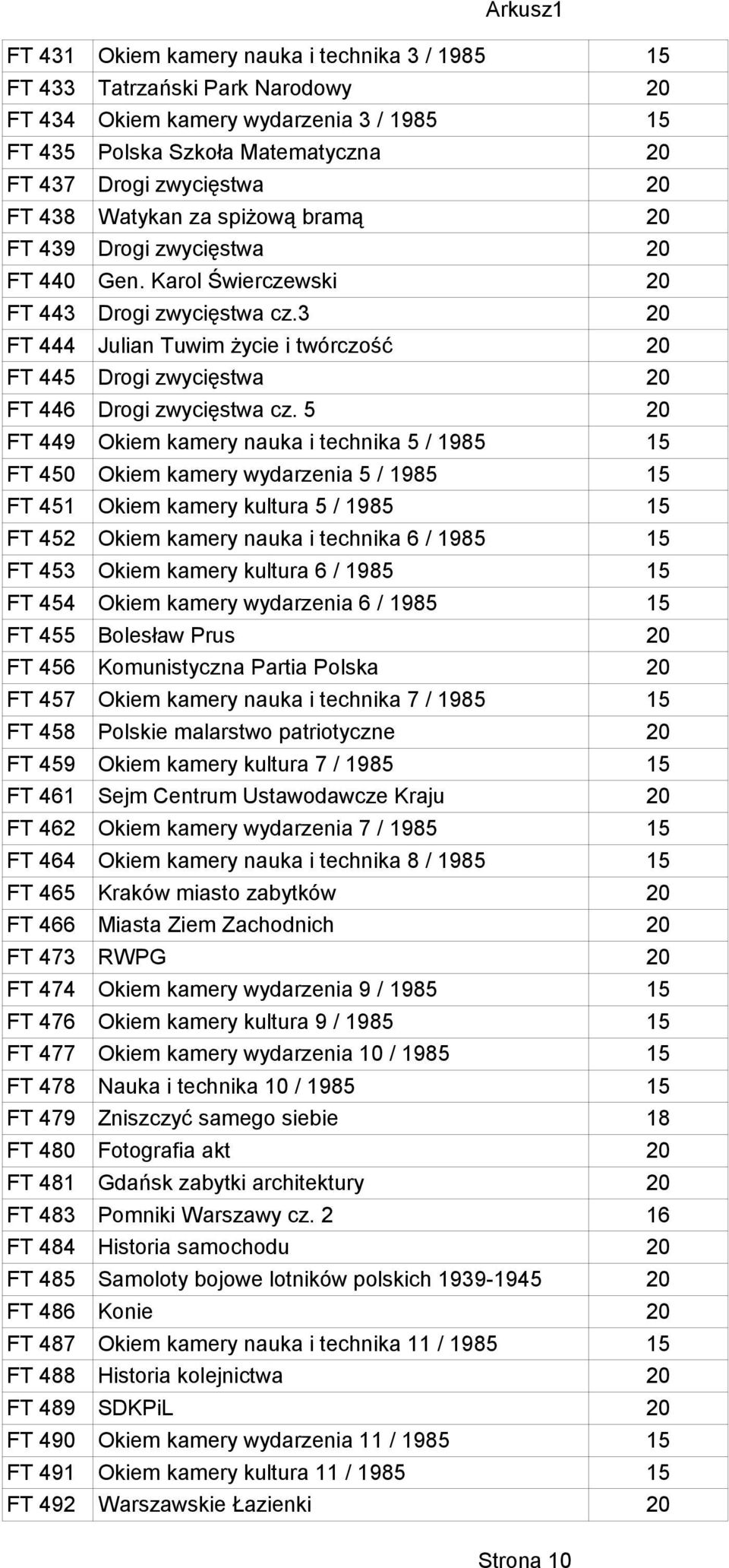 3 20 FT 444 Julian Tuwim życie i twórczość 20 FT 445 Drogi zwycięstwa 20 FT 446 Drogi zwycięstwa cz.