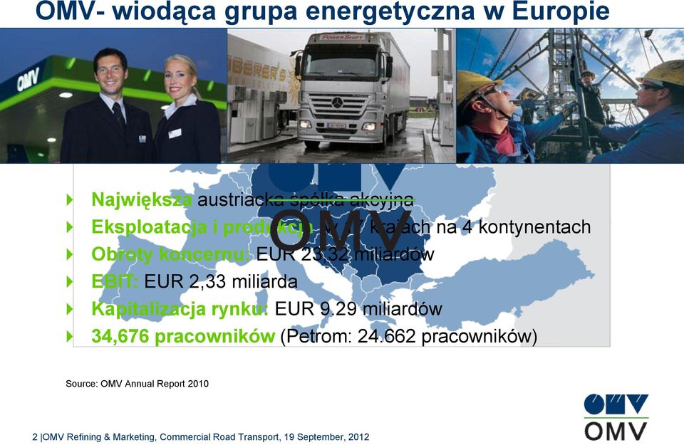 miliarda Kapitalizacja rynku: EUR 9.29 miliardów 34,676 pracowników (Petrom: 24.