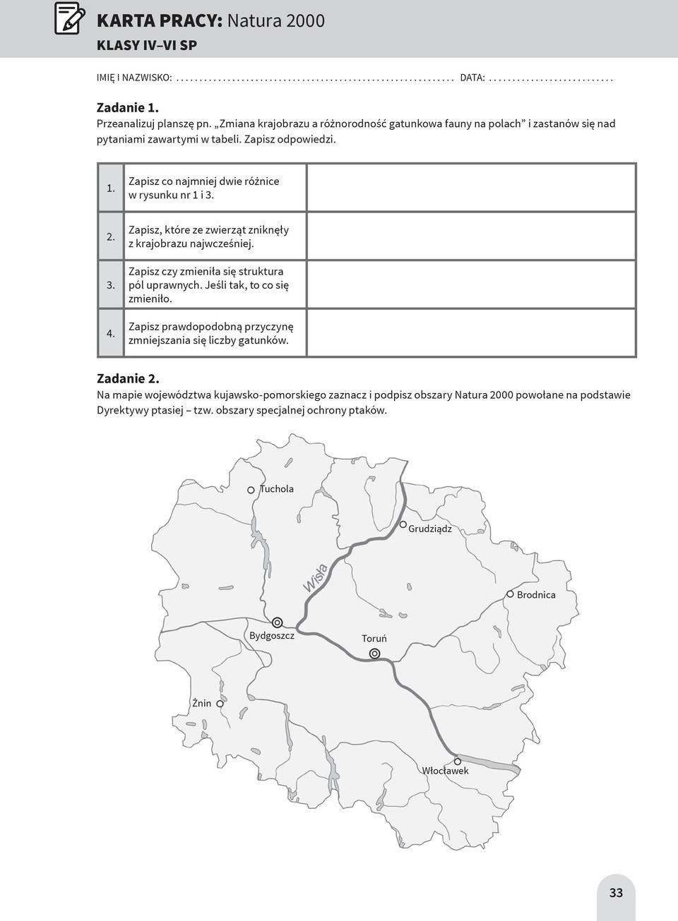 3. 4. Zapisz, które ze zwierząt zniknęły z krajobrazu najwcześniej. Zapisz czy zmieniła się struktura pól uprawnych. Jeśli tak, to co się zmieniło.