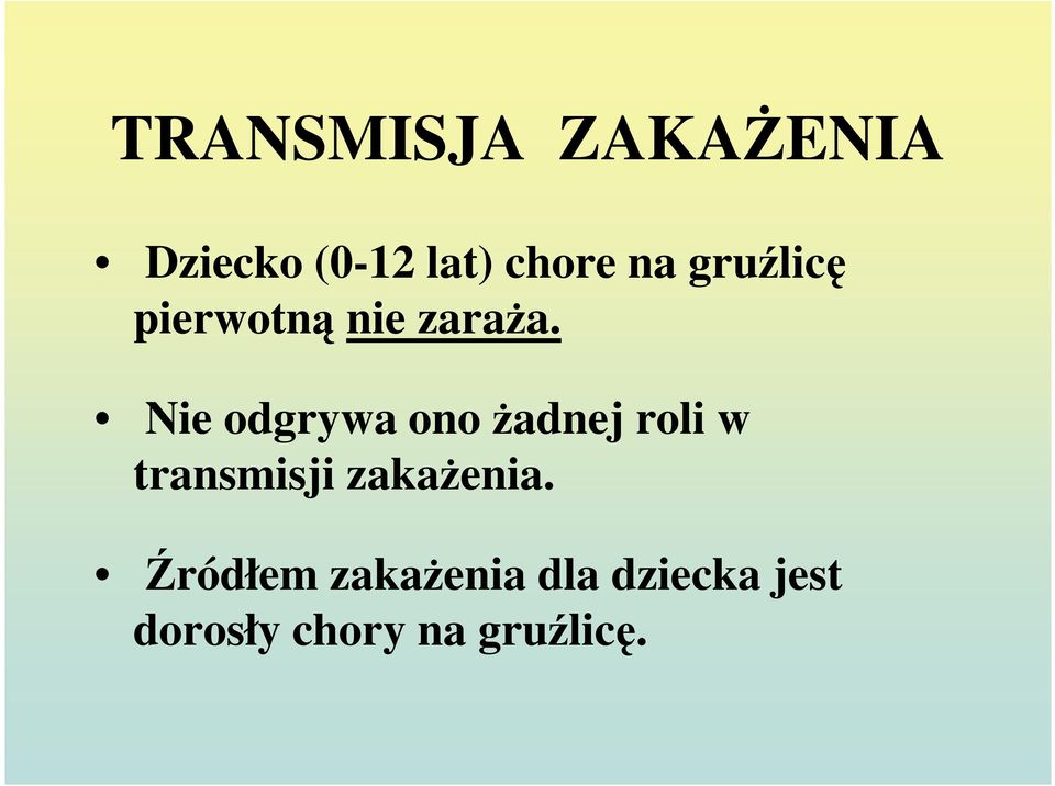 Nie odgrywa ono żadnej roli w transmisji