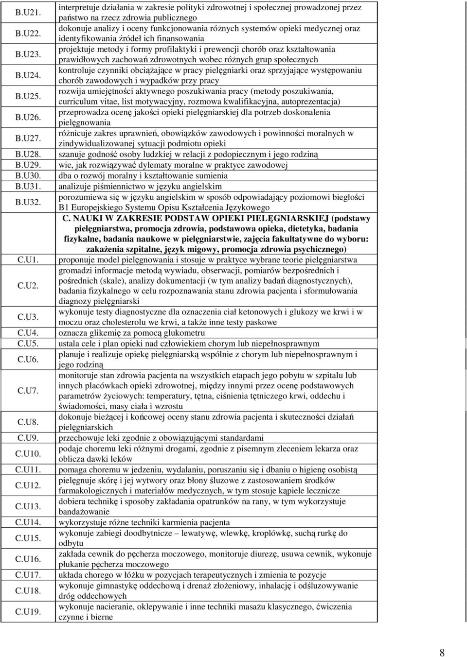 interpretuje działania w zakresie polityki zdrowotnej i społecznej prowadzonej przez państwo na rzecz zdrowia publicznego dokonuje analizy i oceny funkcjonowania róŝnych systemów opieki medycznej