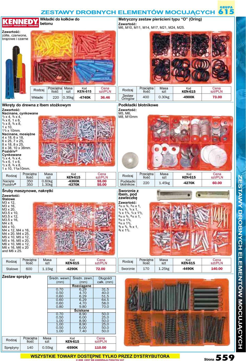 Nacinane, mosiężne 4 x 18, 6 x 18, 6 x 25, 7 x 25, 8 x 18, 8 x 25, 8 x 38, 10 x 38mm. Pozidriv Cynkowane 1/ 2 x 4, 3/ 4 x 4, 3/ 4 x 6, 1 x 6, 1/ 2 x 8, 3/ 4 x 8, 1 x 10, 1 1/ 2x10mm.