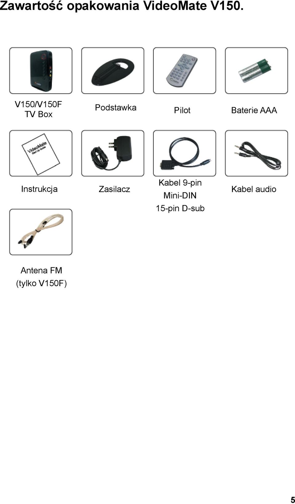 AAA Instrukcja Zasilacz Kabel 9-pin