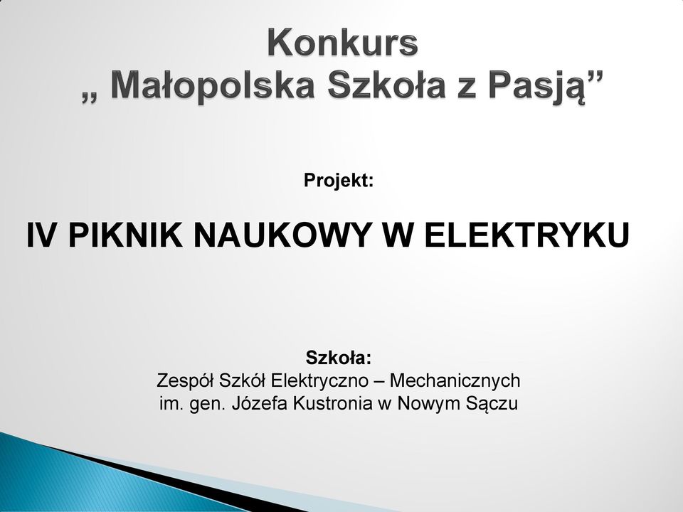 Elektryczno Mechanicznych im.