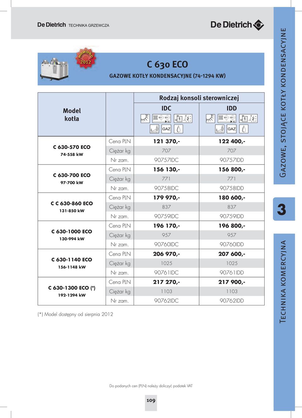 90757IDC 90757IDD Cena PLN 156 10,- 156 800,- Ciężar kg 771 771 Nr zam. 90758IDC 90758IDD Cena PLN 179 970,- 180 600,- Ciężar kg 87 87 Nr zam.