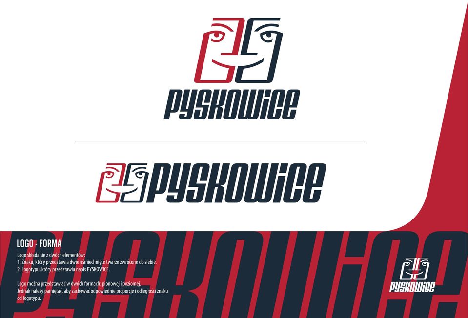 Logotypu, który przedstawia napis PYSKOWICE.