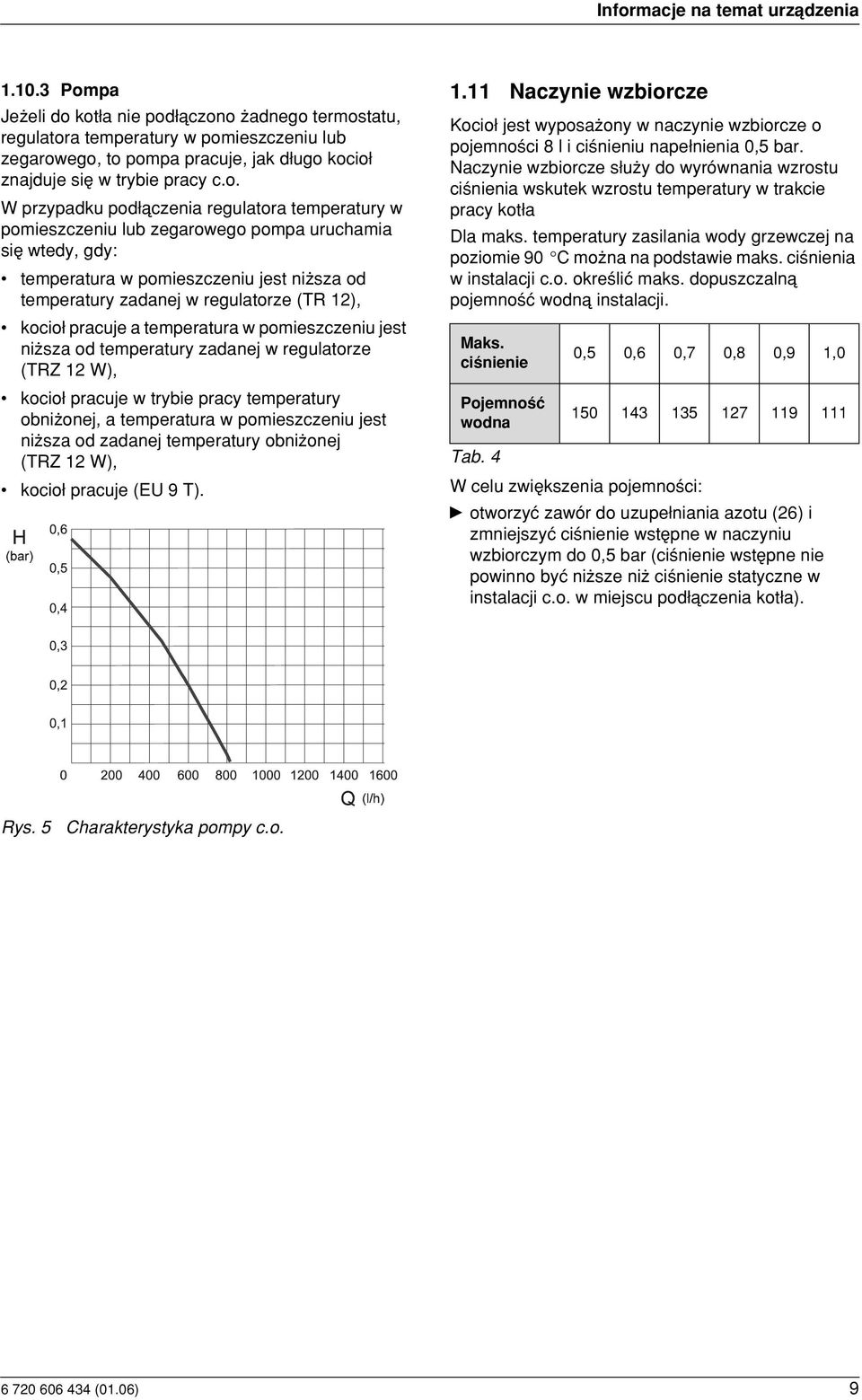 åczenia regulatora temperatury w pomieszczeniu lub zegarowego pompa uruchamia siæ wtedy, gdy: temperatura w pomieszczeniu jest ni sza od temperatury zadanej w regulatorze (TR 12), kocio pracuje a