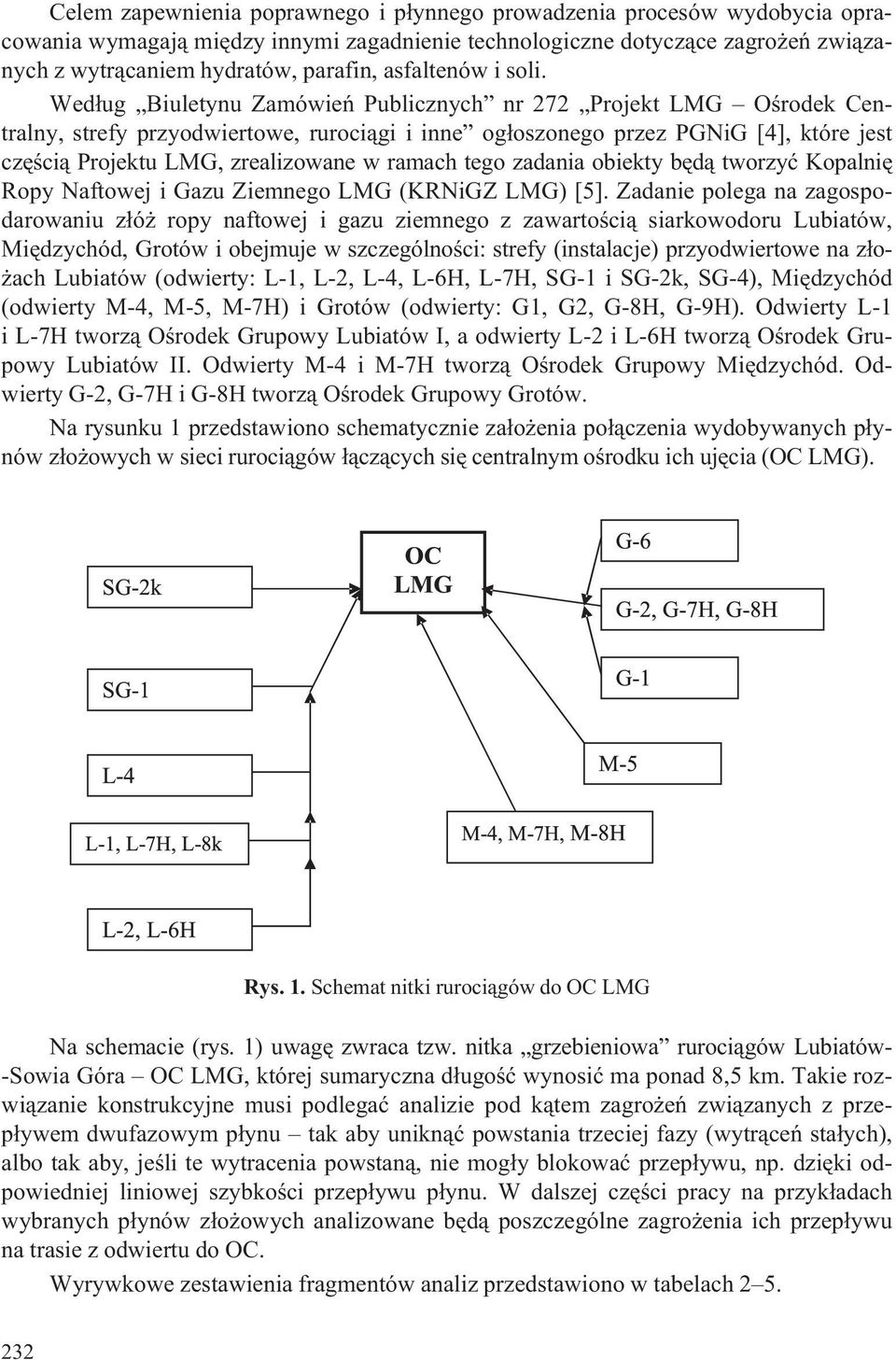 Wed³ug Biuletynu Zamówieñ Publicznych nr 272 Projekt LMG Oœrodek Centralny, strefy przyodwiertowe, ruroci¹gi i inne og³oszonego przez PGNiG [4], które jest czêœci¹ Projektu LMG, zrealizowane w ramach