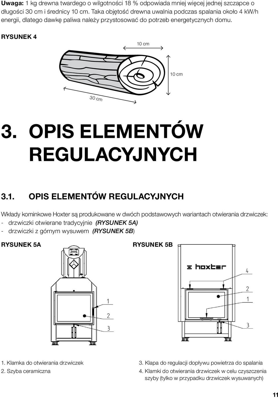 Opis elementów regulacyjnych 3.1.