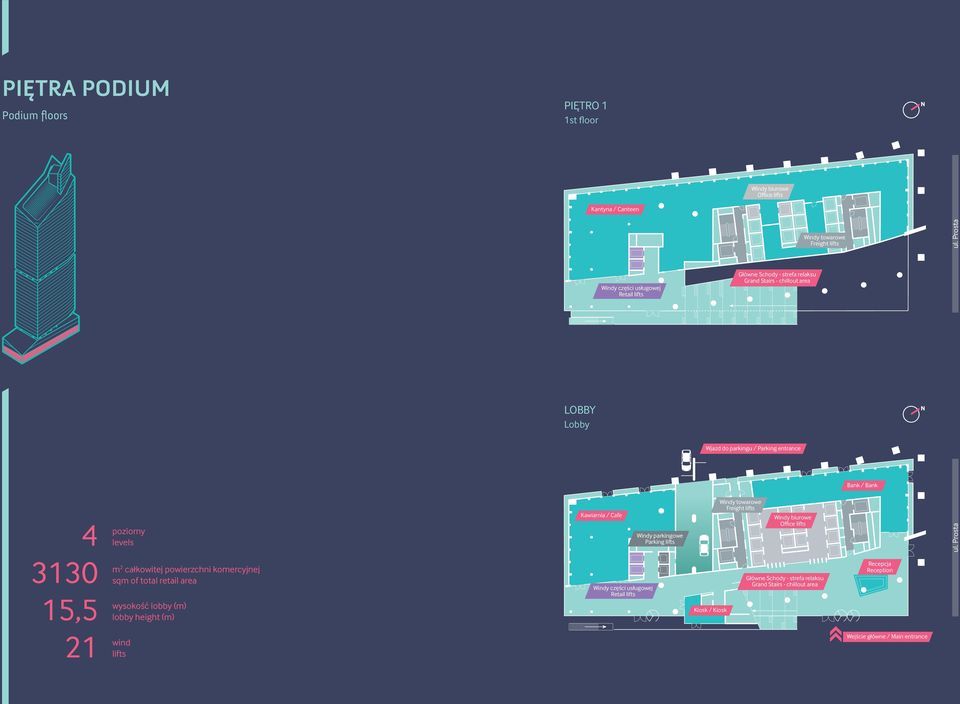 levels Kawiarnia / Cafe Windy parkingowe Parking lifts Windy towarowe Freight lifts Windy biurowe Office lifts ul.