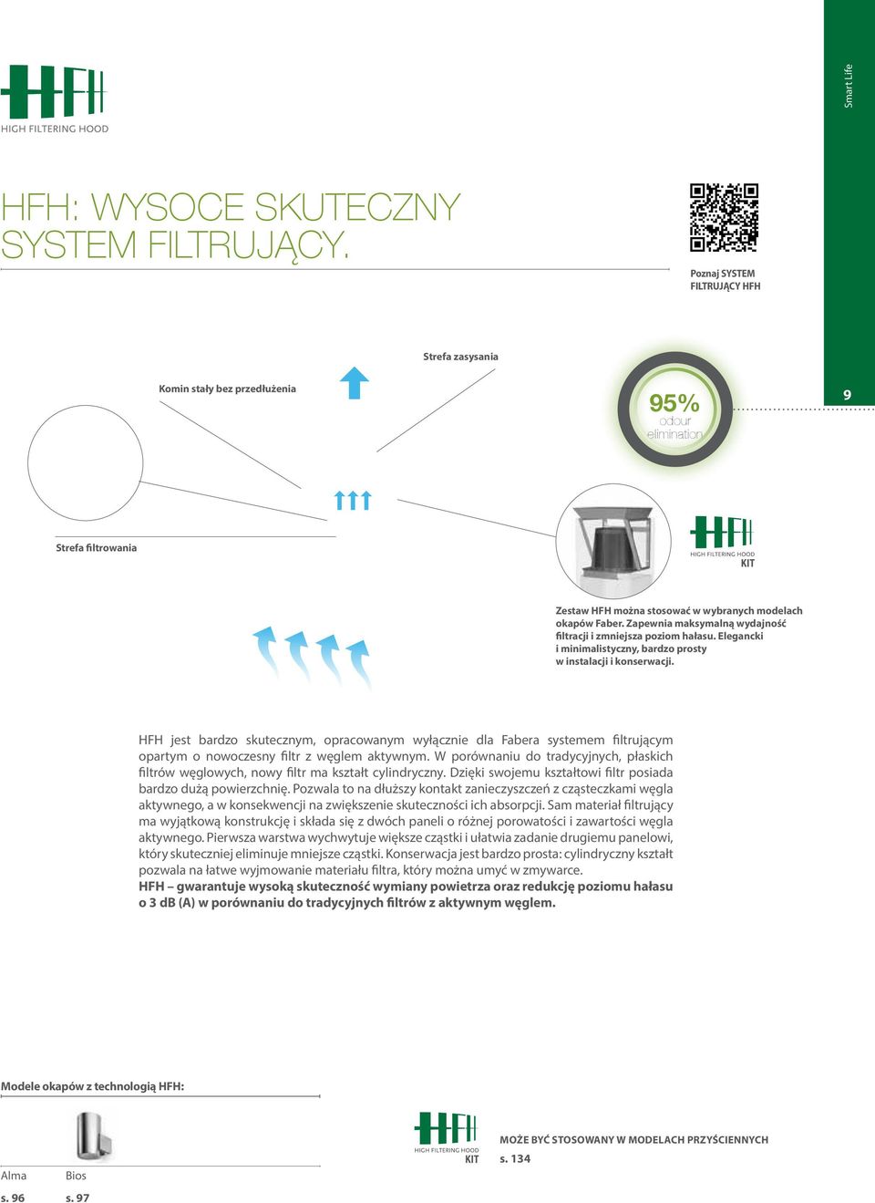 Zapewnia maksymalną wydajność filtracji i zmniejsza poziom hałasu. Elegancki i minimalistyczny, bardzo prosty w instalacji i konserwacji.