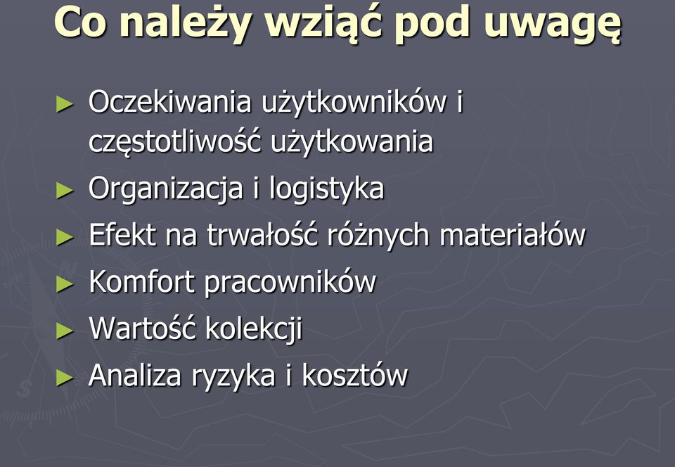 logistyka Efekt na trwałość różnych materiałów