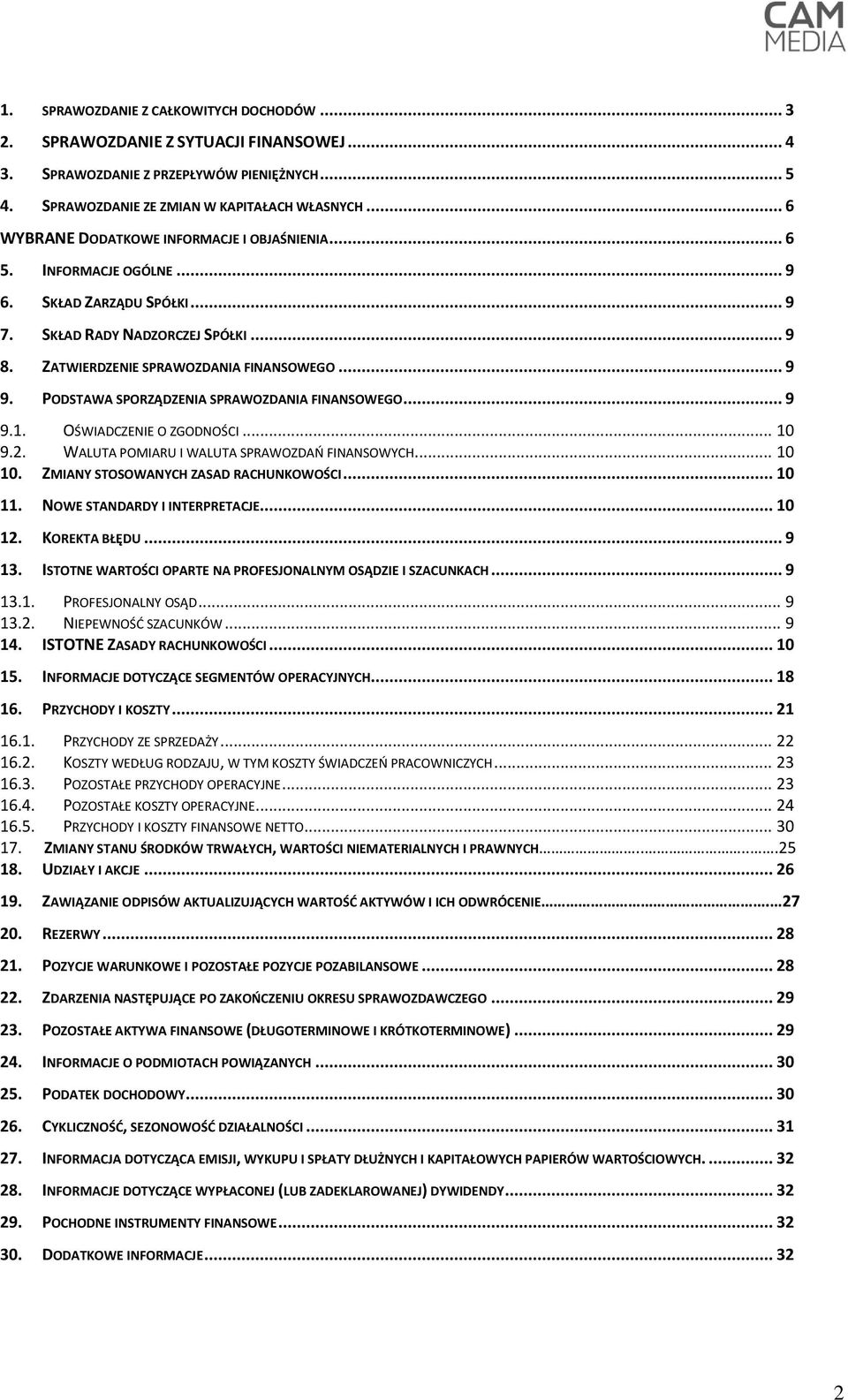 PODSTAWA SPORZĄDZENIA SPRAWOZDANIA FINANSOWEGO... 9 9.1. OŚWIADCZENIE O ZGODNOŚCI... 10 9.2. WALUTA POMIARU I WALUTA SPRAWOZDAŃ FINANSOWYCH... 10 10. ZMIANY STOSOWANYCH ZASAD RACHUNKOWOŚCI... 10 11.