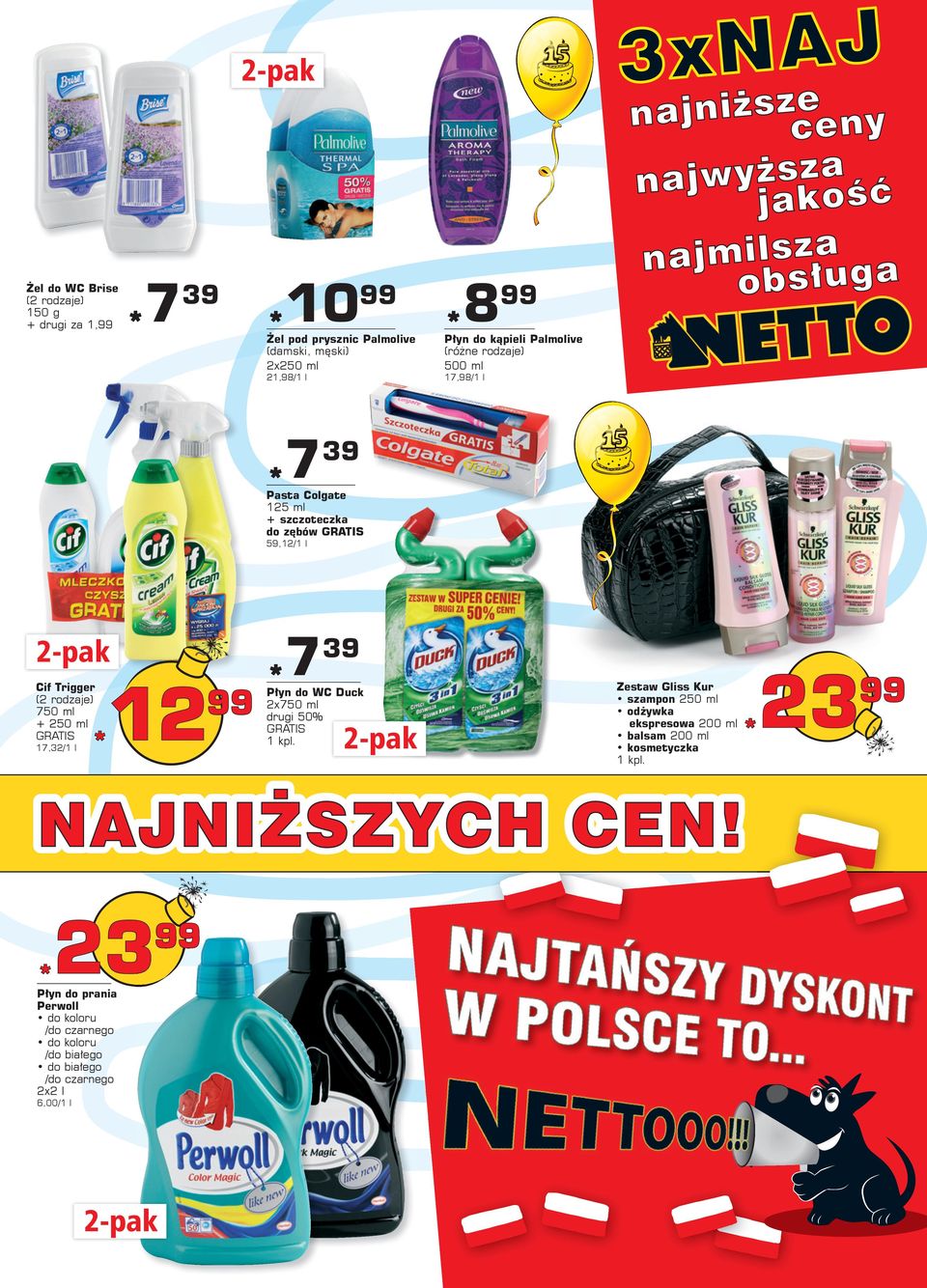 Płyn do prania Perwoll do koloru /do czarnego do koloru /do białego do białego /do czarnego x l 6,00/ l Płyn do WC