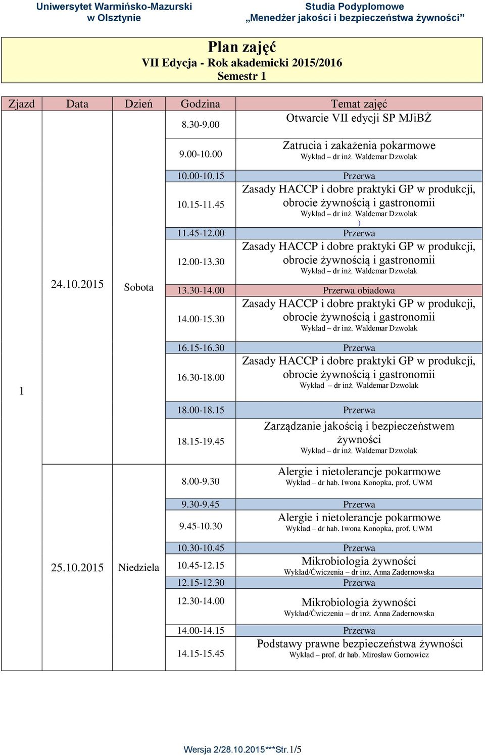 45 Alergie i nietolerancje pokarmowe Wykład dr hab. Iwona Konopka, prof. UWM 9.45-10.30 Alergie i nietolerancje pokarmowe Wykład dr hab. Iwona Konopka, prof. UWM 25.10.2015 Niedziela 10.30-10.