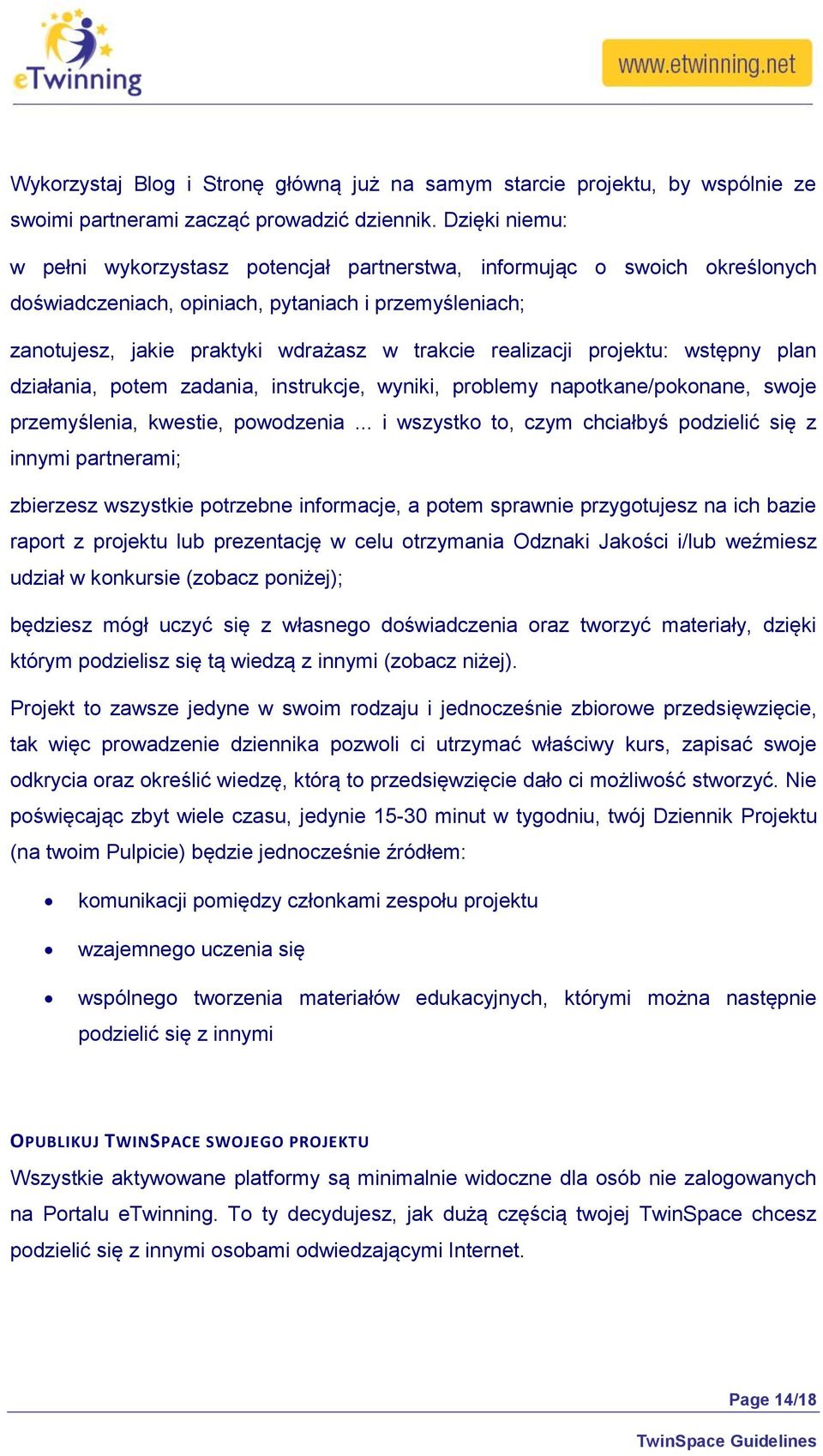 realizacji projektu: wstępny plan działania, potem zadania, instrukcje, wyniki, problemy napotkane/pokonane, swoje przemyślenia, kwestie, powodzenia.