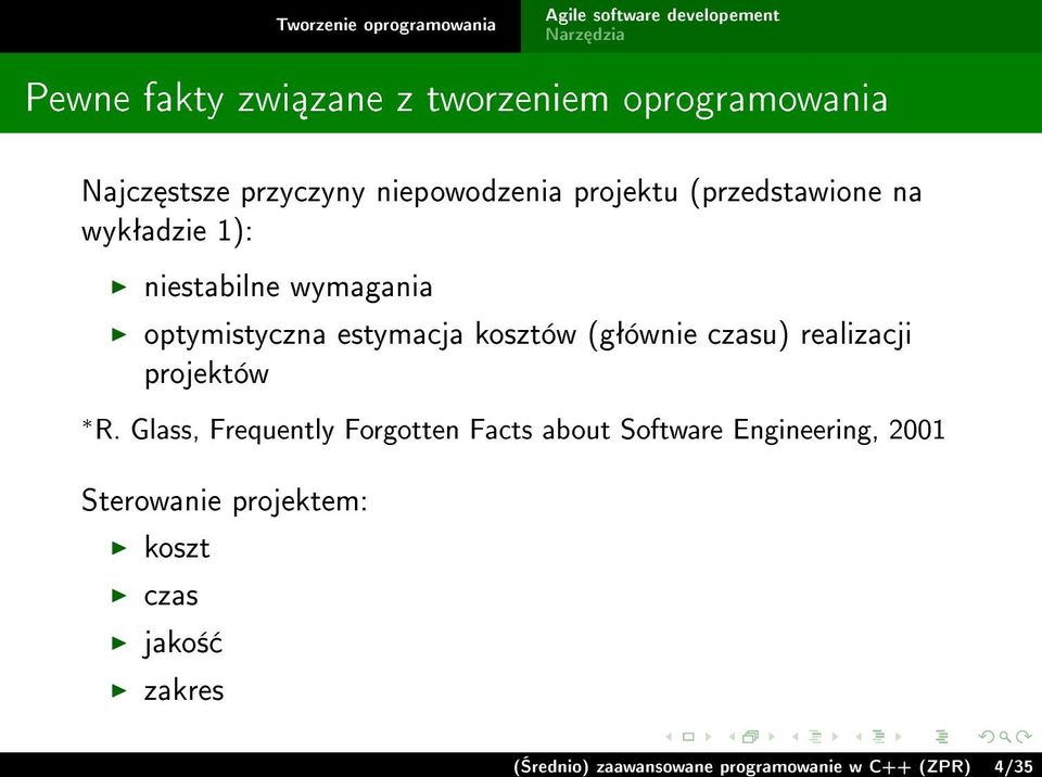 czasu) realizacji projektów R.