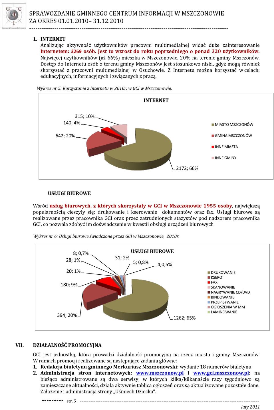 Dostęp do Internetu osób z terenu gminy Mszczonów jest stosunkowo niski, gdyż mogą również skorzystać z pracowni multimedialnej w Osuchowie.