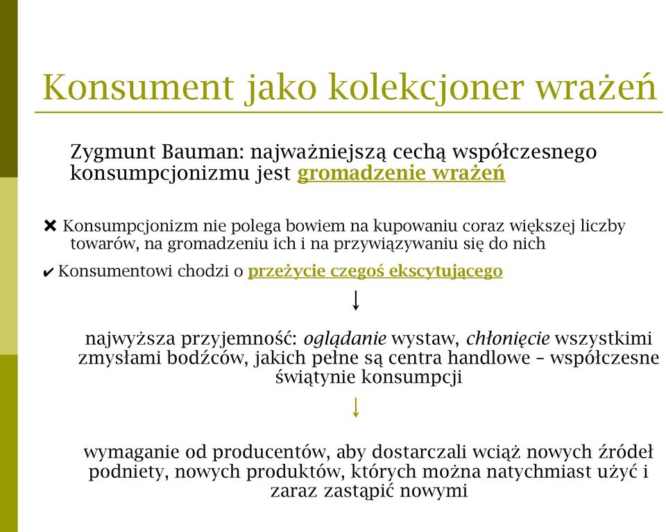 ekscytującego najwyższa przyjemność: oglądanie wystaw, chłonięcie wszystkimi zmysłami bodźców, jakich pełne są centra handlowe współczesne świątynie