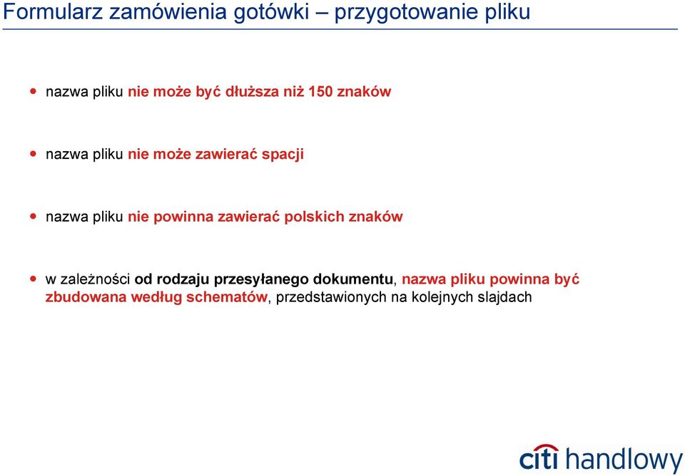 powinna zawierać polskich znaków w zależności od rodzaju przesyłanego