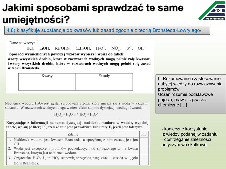 Rozumowanie i zastosowanie nabytej wiedzy do rozwiązywania problemów.