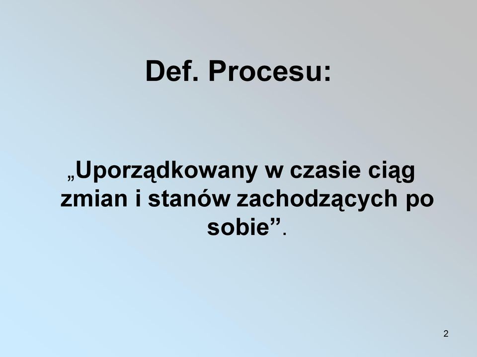 czasie ciąg zmian i