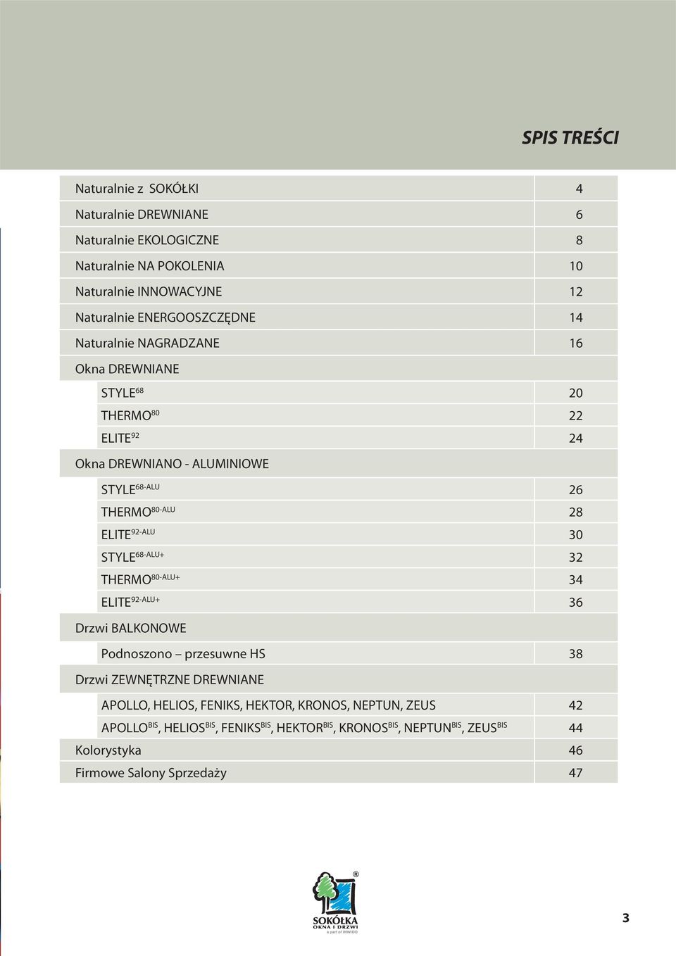 ELITE 92-ALU 30 STYLE 68-ALU+ 32 THERMO 80-ALU+ 34 ELITE 92-ALU+ 36 Drzwi BALKONOWE Podnoszono przesuwne HS 38 Drzwi ZEWNĘTRZNE DREWNIANE APOLLO, HELIOS,