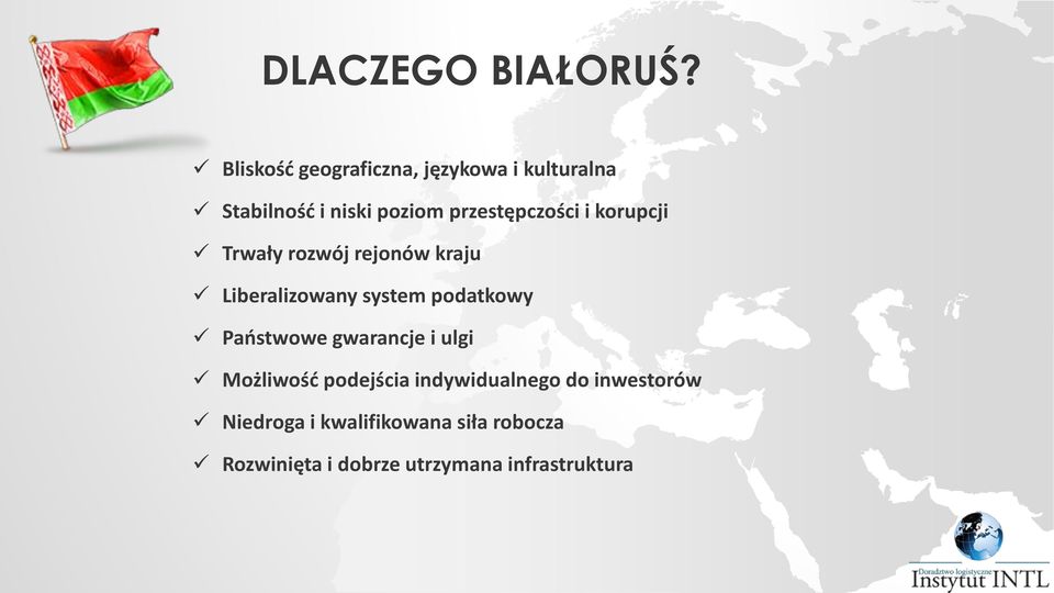 przestępczości i korupcji Trwały rozwój rejonów kraju Liberalizowany system