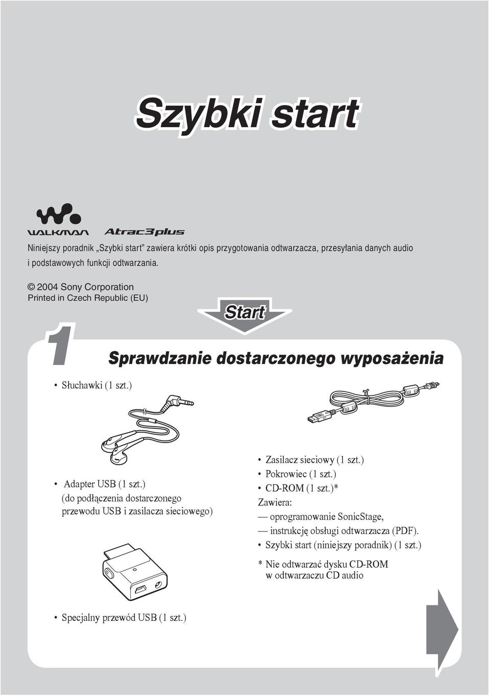 ) (do podłączenia dostarczonego przewodu USB i zasilacza sieciowego) Zasilacz sieciowy (1 szt.) Pokrowiec (1 szt.) CD-ROM (1 szt.
