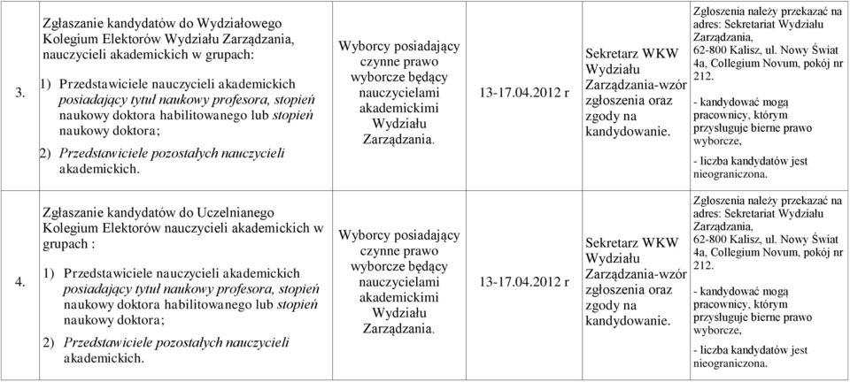 2012 r Zarządzania-wzór zgłoszenia oraz zgody na adres: Sekretariat 4.
