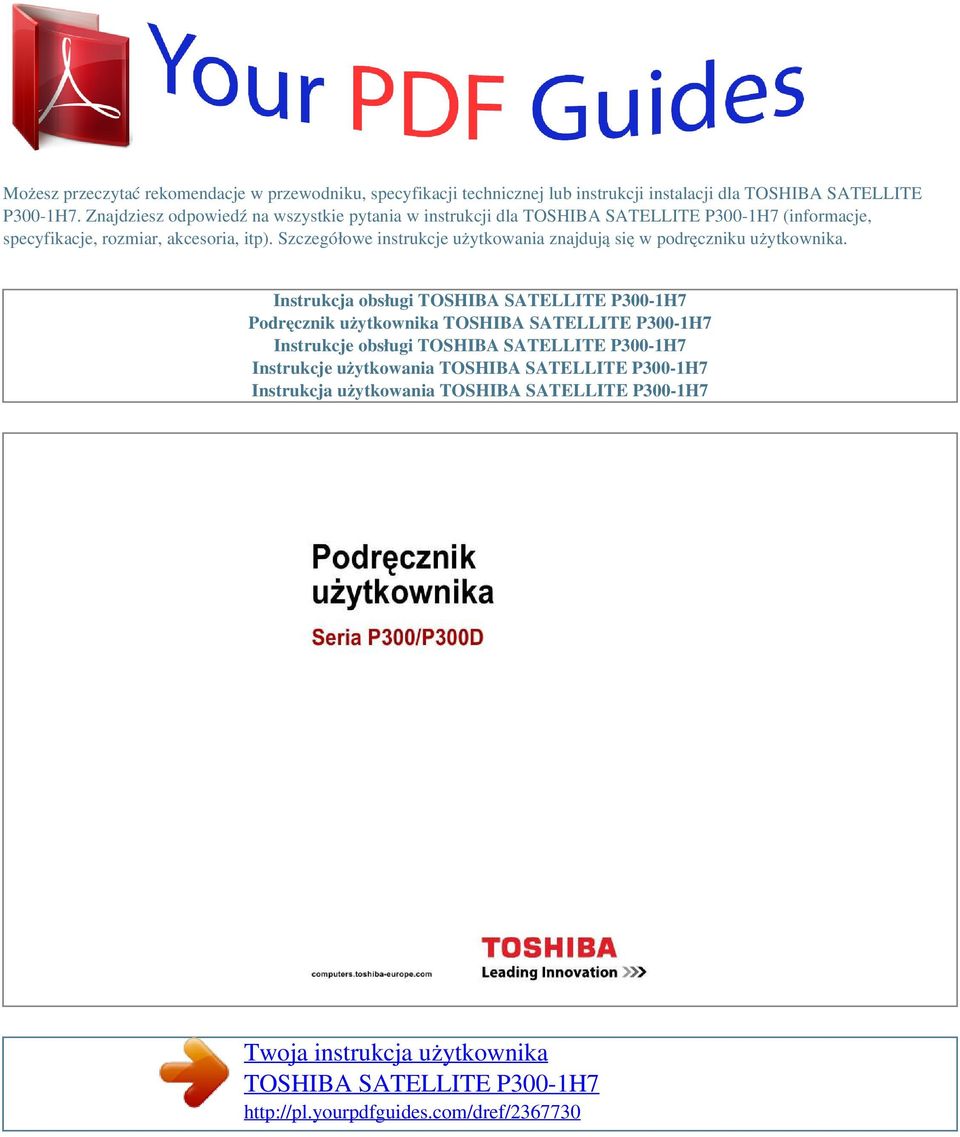 Znajdziesz odpowiedź na wszystkie pytania w instrukcji dla (informacje, specyfikacje, rozmiar, akcesoria,