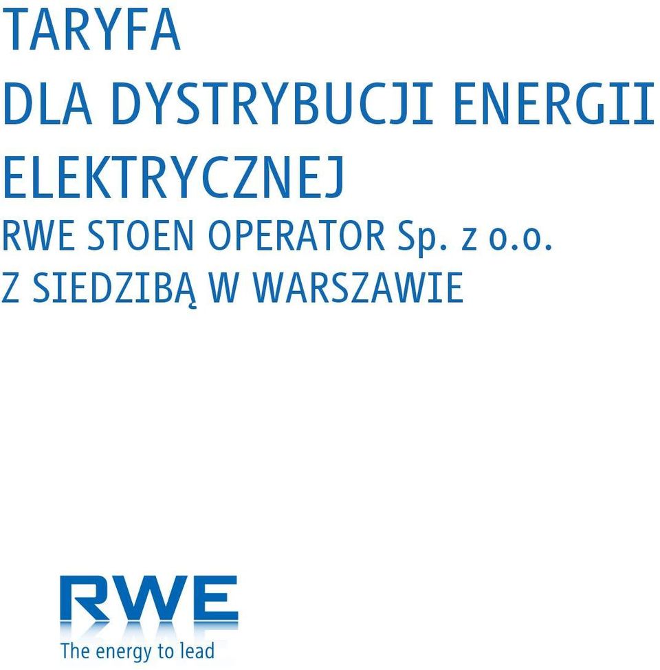 RWE STOEN OPERATOR Sp.