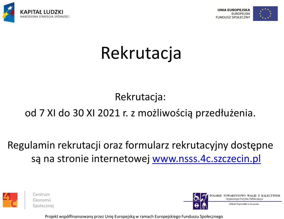 Regulamin rekrutacji oraz formularz